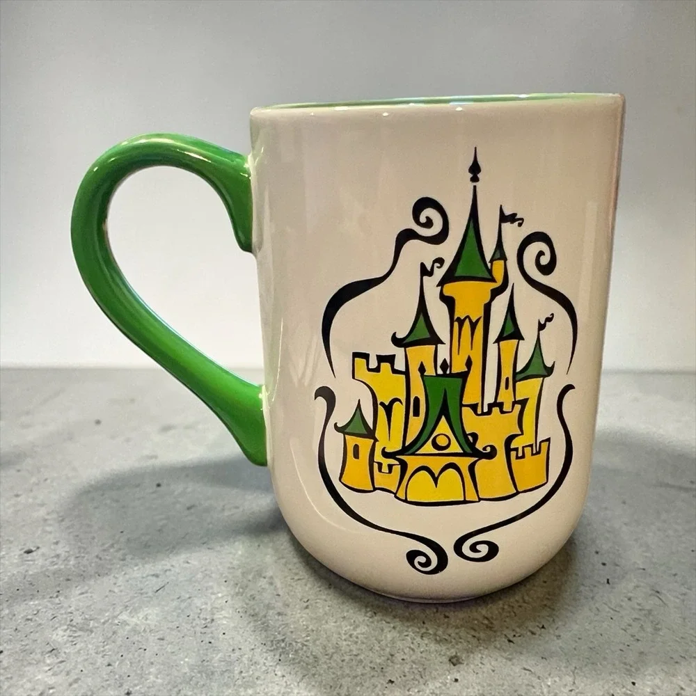 Disney Parks Coffee/Tea Cup/Mug Castle w/Cartoon Peter Pan & Tinkerbell NWT - Picture 2 of 4